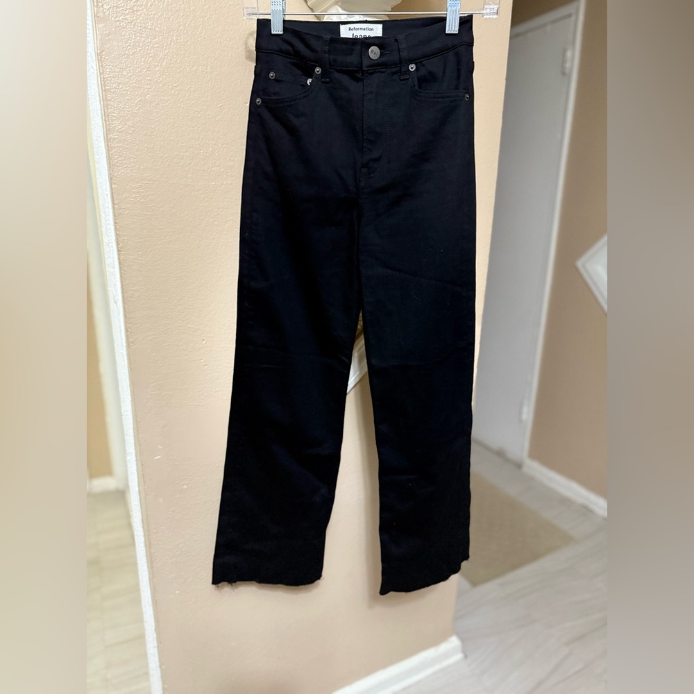 Reformation  Black Wide Leg Jeans - Picture 5 of 15